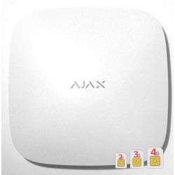 AJAX HUB 2 LTE - Funk-Alarmzentrale, 2x 4G, LAN, Weiss