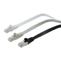 Patchkabel RJ45, CAT6A 500Mhz, 0.25m, schwarz, U/FTP, flach, AWG30, Synergy 21 - Artmar Electronic & Security AG