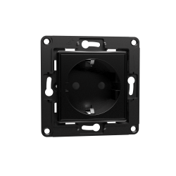Shelly · Flush-mounted accessories · "Wall Socket EU" · Wall socket · Black - 213333 - 1
