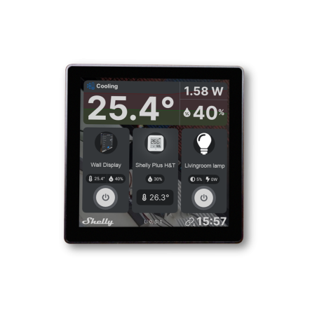 Shelly · flush-mounted · "Wall Display" · Android · WLAN · black - 217051 - 1