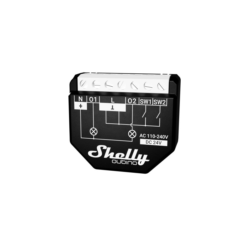 Shelly · Flush-mounted · "Wave 2PM" · Relay · max. 16A · 2 channels · Measuring function · Z-Wave - 217918 - 1