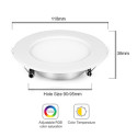 Synergy 21 LED Panel Round 6W RGB-WW with radio and WLAN *Milight/Miboxer* - 147946 - 2