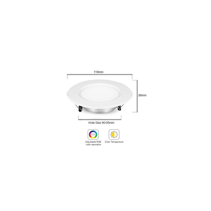 Synergy 21 LED Panel Round 6W RGB-WW with radio and WLAN *Milight/Miboxer* - 147946 - 2