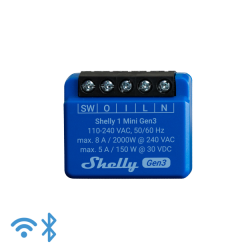 Shelly · Flush-mounted · "Plus 1 Mini Gen. 3" · Relay ·...