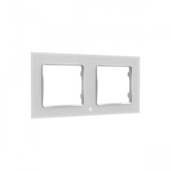 Shelly · Flush-mounted accessories · "Wall Frame 2" · Wall switch frame 2-way · White - 209837 - 1