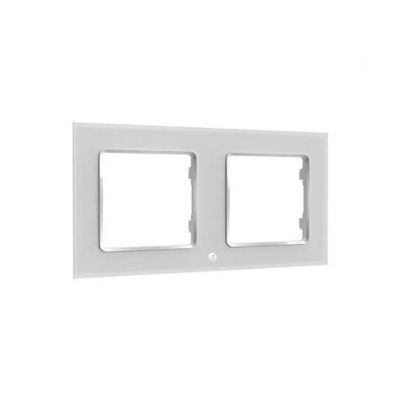 Shelly · Flush-mounted accessories · "Wall Frame 2" · Wall switch frame 2-way · White - 209837 - 1