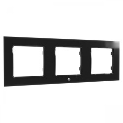 Shelly · Unterputz Zubehör · "Wall Frame 3" · Wandtaster Rahmen 3-fach · Schwarz - 209839 - 1