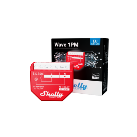 Shelly · Unterputz · "Wave 1PM" · Relais · max. 16A · 1 Kanal · Messfunktion · Z-Wave - 217912 - 1