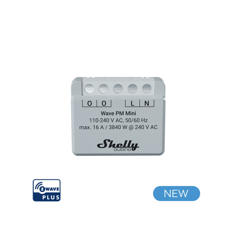 Shelly · Unterputz · "Wave PM Mini" · Relais · max. A · 1 Kanal · Z-Wave - 227562 - 1