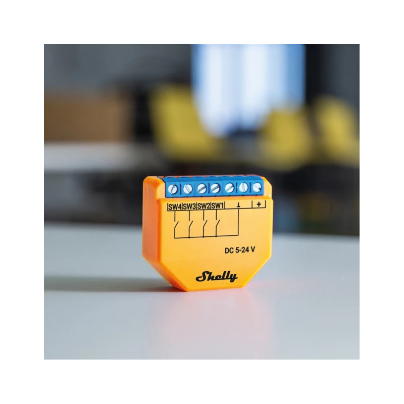Shelly · Unterputz · "Plus i4 DC" · Szenenaktivierer · WLAN · BT - 212181 - 2