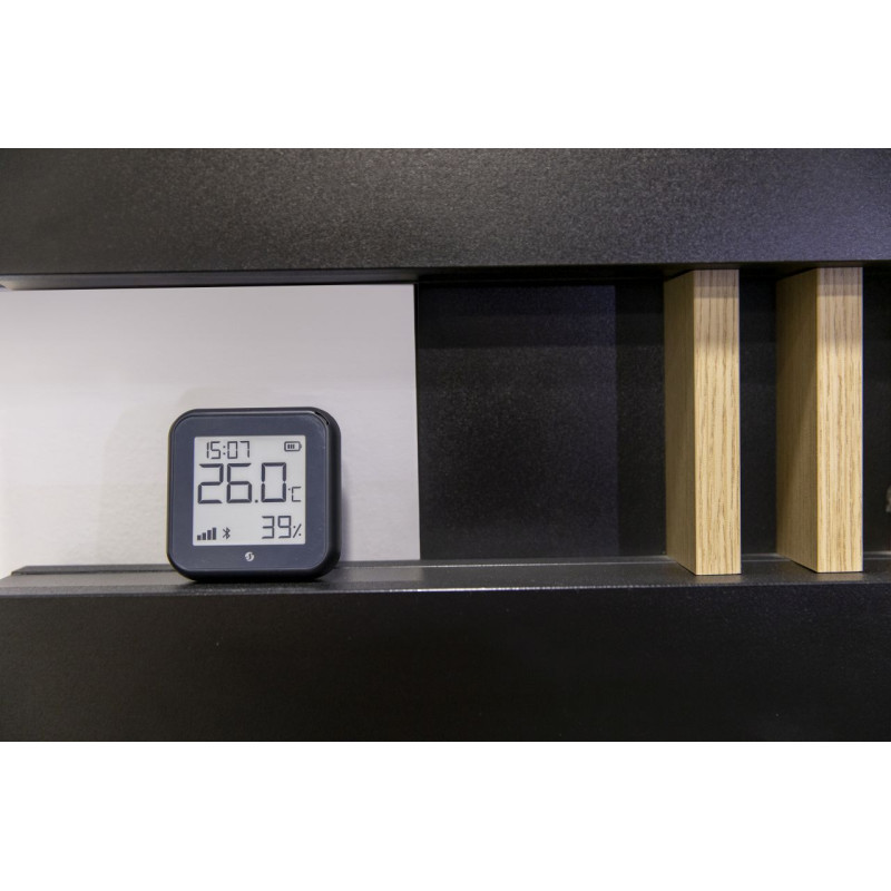 Shelly · Plug & Play · "H&T Gen. 3 Matte Black" · Temperatur- & Feuchtigkeitssensor · WLAN · BT · USB C / Batterie (n.e.) - 2