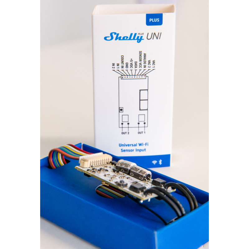 Shelly · Flush-mounted · "Plus Uni" · Universal module · Measuring function · WLAN - 224153 - 3