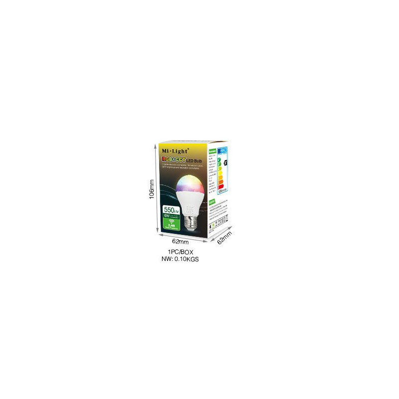 Synergy 21 LED Retrofit E27 6W RGB-WW Lampe mit Funk und WLAN *Milight/Miboxer* - 149924 - 3