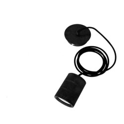 Synergy 21 E27 BIG-LED Fassung 3 schwarz mit Textilkabel - 154916 - 1