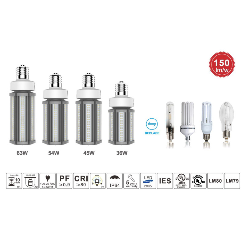 Synergy 21 LED HID Corn Retrofit E27 360° 36W nw mit ii - 174055 - 2