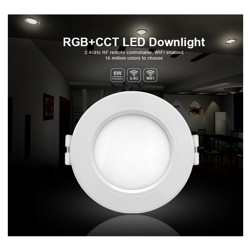 Synergy 21 LED Panel Round 6W RGB-WW with radio and WLAN *Milight/Miboxer* - 147946 - 3