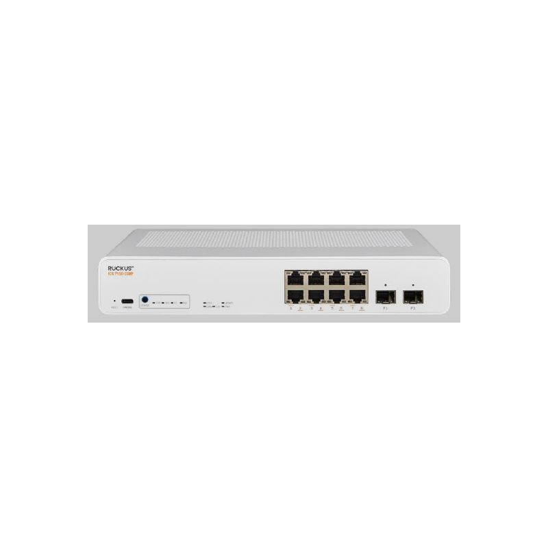 CommScope Ruckus Switch Full Managed Layer3 12 Port Â&bull 2x 10 GbE Â&bull 2x 2.5 GbE Â&bull 6x 2.5 GbE Â&bull PoE Budget 24