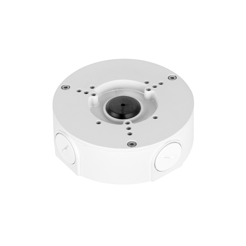 Junction box - For bullet or dome cameras - Suitable for outdoor use - Ceiling or wall installation - Cable pin - White