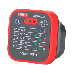 UK Socket Tester - Wiring Fault Check - Leak Test