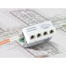 Microsens Gigabit Ethernet Installations-Switch, Gen. 6+, 6 Port, PoE+, 5xRJ45, 1xSFP, MS440209PM-48G6 MICROSENS - Artmar Electr
