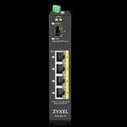 Zyxel Switch unmanaged Layer2 5 Port &bull 4x 1 GbE &bull PoE Budget 120 Watt &bull 4x PoE at &bull 1x SFP &bull Industrial &bul