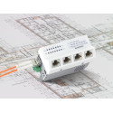 Microsens Gigabit Ethernet ruggedized Micro-Switch, 4x10/100/1000T with 2x SFP-Uplink, MS440207PMXH-48G6 MICROSENS - Artmar Elec