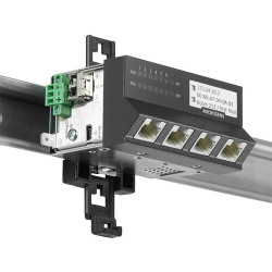 Microsens Gigabit Ethernet ruggedized Micro-Switch 45x45, 4x10/100/1000T with 2x ,MS450186PMXH-48G6+ MICROSENS - Artmar Electron