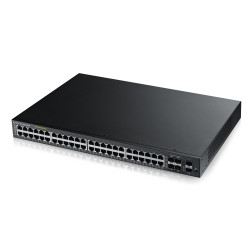 Zyxel Switch smart managed Layer2 50 Port &bull 44x 1 GbE &bull PoE Budget 375 Watt &bull 48x PoE at &bull 4x 1 Gb Combo &bull 2