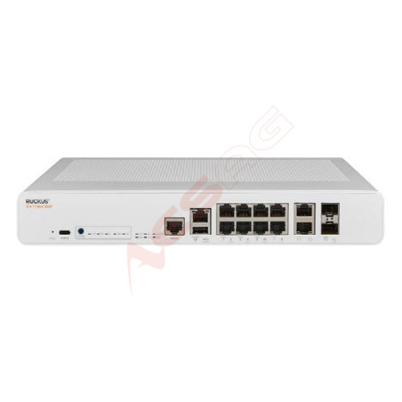 CommScope RUCKUS Networks ICX 7150 Compact Switch, 2x 100/1000/2.5/5/10G PoH ports, 2x 100/1000/2.5G PoH ports, 6x 100/1000/2