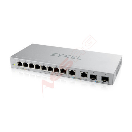Zyxel Switch unmanaged Layer2 12 Port &bull 8x 1 GbE &bull 2x 2.5 GbE &bull 2x SFP &bull Desktop &bull Lüfterlos &bull XGS1010-1
