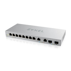 Zyxel Switch smart managed Layer2 12 Port &bull 8x 1 GbE &bull 2x 2.5 GbE &bull 2x SFP &bull Desktop &bull Lüfterlos &bull XGS12