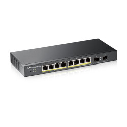 Zyxel Switch smart managed Layer2 10 Port &bull 8x 1 GbE &bull PoE Budget 77 Watt &bull 8x PoE at &bull 2x SFP &bull Desktop &bu