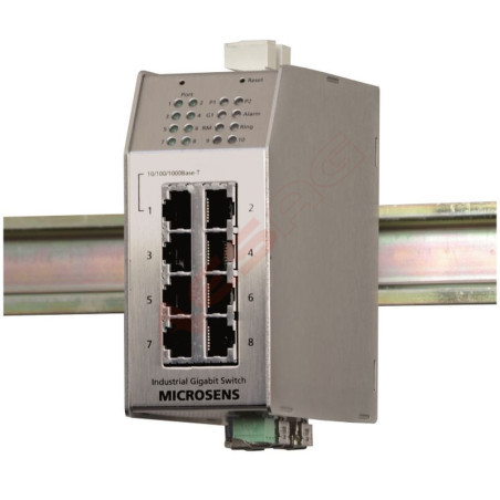 Microsens Profi Line Switch industrial 10port, 8xRJ-45 1xGB, 7xFE), 2x SC SM, MS650852M MICROSENS - Artmar Electronic & Security