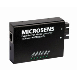 Microsens Medienkonverter 100Base-FX/ 10/100Base-TX, 2 x ST, 1 x RJ45, MS410512-V2 MICROSENS - Artmar Electronic & Security AG 