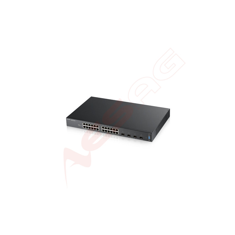 Zyxel Switch XGS2210-28, 24x Gigabit Ports, 4x SFP+ 10G, full managed, lüfterlos, L2 ZyXEL - Artmar Electronic & Security AG