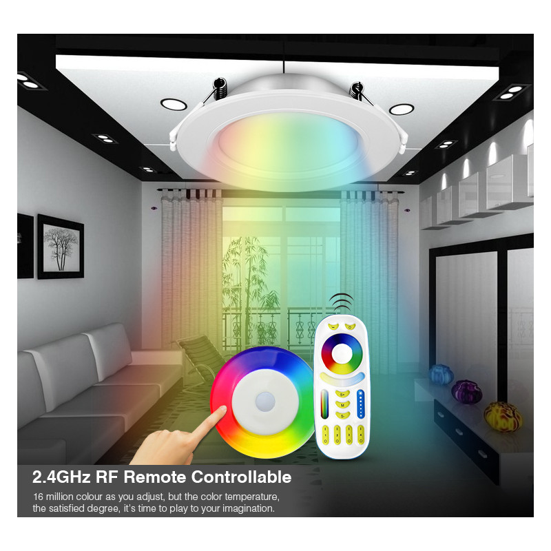 Synergy 21 LED Panel Round 6W RGB-WW with radio and WLAN *Milight/Miboxer* - 147946 - 5