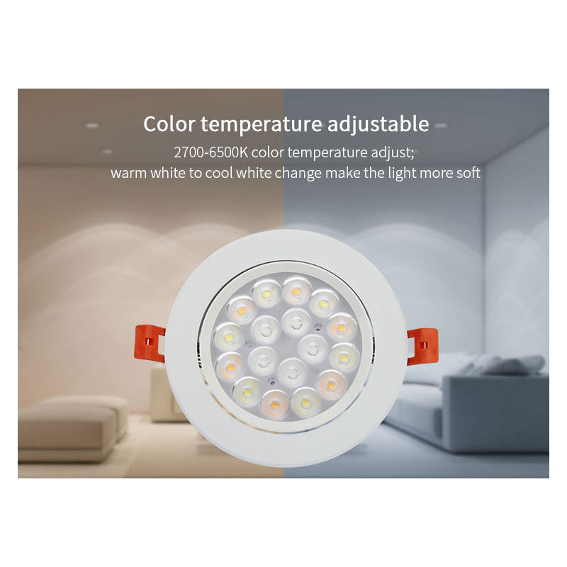 Synergy 21 LED Panel Round 9W RGB-WW with radio and WLAN pivoting*Milight/Miboxer* - 148144 - 5