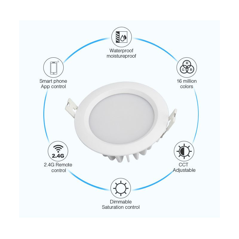Synergy 21 LED Panel Round 6W RGB-WW with radio and WLAN IP54 *Milight/Miboxer* - 153392 - 4