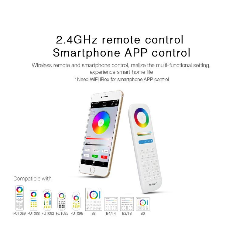 Synergy 21 LED Panel Round 6W RGB-WW with radio and WLAN IP54 *Milight/Miboxer* - 153392 - 5