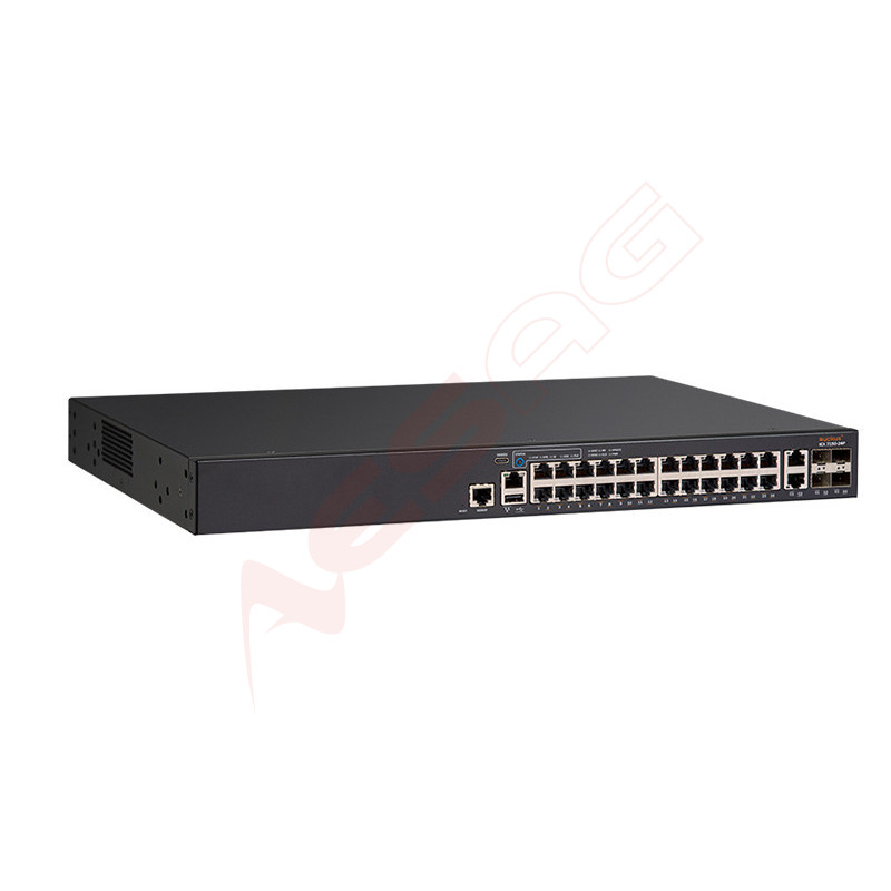 CommScope RUCKUS Networks ICX 7150 Switch 24x 10/100/1000 PoE+ ports, 2x 1G RJ45 uplink-ports, 4x 10G SFP+ uplink-ports, 370W