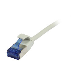 Patchkabel RJ45, CAT6A 500Mhz,10m, grau, U/FTP, slimline...