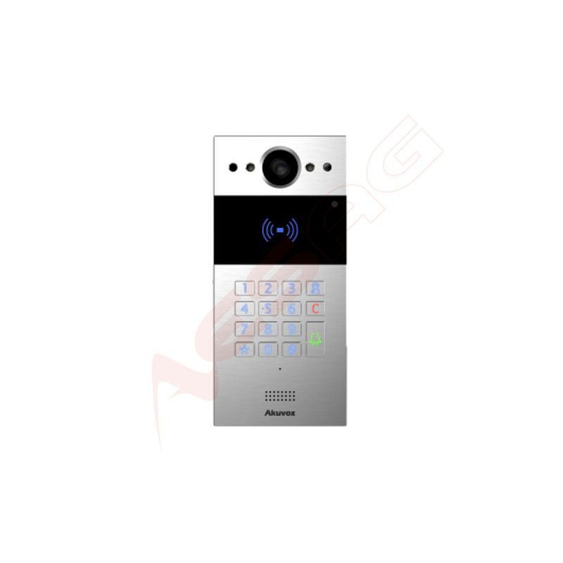 Akuvox TFE R20K Slim SIP Intercom with Keypad and RF card reader *Flush Mount Bundle* *silver* Akuvox - Artmar Electronic & Secu