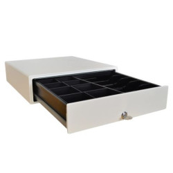 Cash drawer APG ECD330, white, compact APG Cash Drawer - Artmar Electronic & Security AG