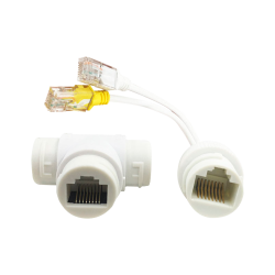 PoE Combiner and Separator RJ45 - For IP Cameras - White Color POE-DUAL-SINGLE-RJ45 MARCA BLANCA 1 - Artmar Electronic & Securi