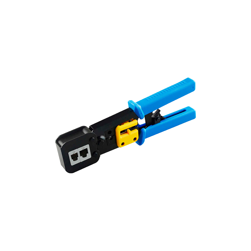 Crimpwerkzeug für Schottstecker - Hochwertiges professionelles Modell - Anschlüsse: EZ-RJ45, RJ11, RJ12 und RJ22 - Kabel: UTP