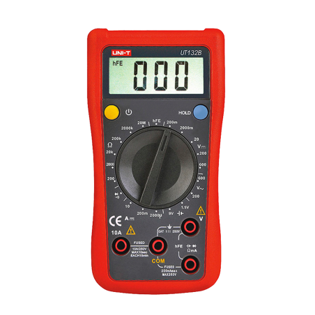 Hand-Digital-Multimeter - DC und AC Spannungsmessung bis zu 600V - DC-Strommessung bis zu 10A - Widerstandsmessung | Dioden- un 