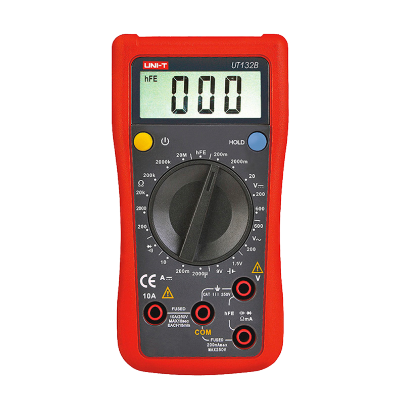 Hand-Digital-Multimeter - DC und AC Spannungsmessung bis zu 600V  - DC-Strommessung bis zu 10A - Widerstandsmessung | Dioden-