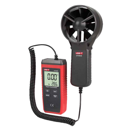 Split-Anemometer - Hochpräziser Windgeschwindigkeitssensor - Temperatursensor - Automatische Abschaltung - Höchst-, Mindest- 