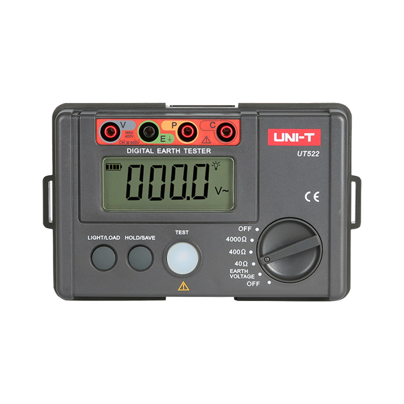 Earth resistance meter - LCD display up to 4000 counts - Measurement of earth resistance up to 4000Ω - Measurement of mass