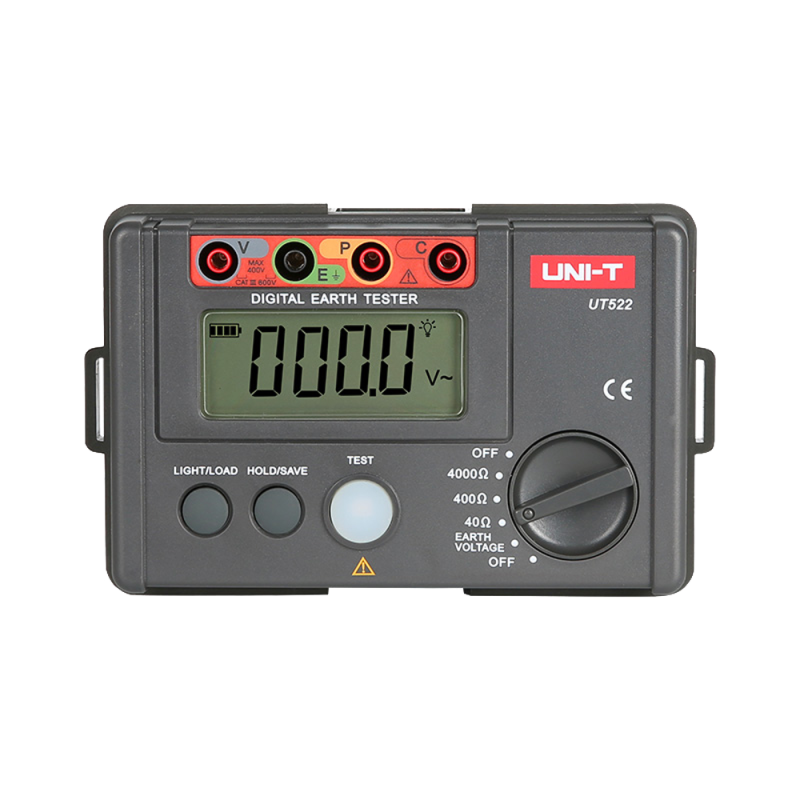 Earth resistance meter - LCD display up to 4000 counts - Measurement of earth resistance up to 4000Ω - Measurement of mass - 